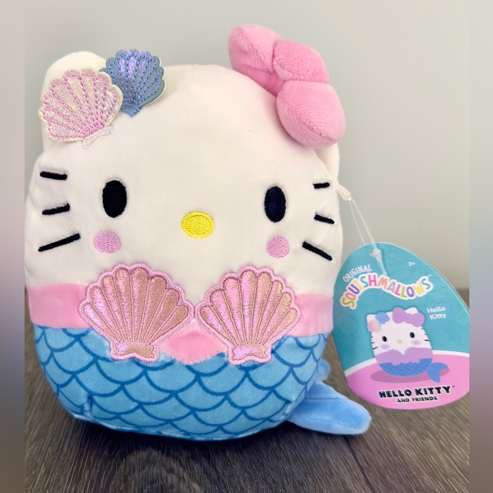 Hello Kitty Mermaid Squishmallow 6.5” NWT Sanrio Rare Collector